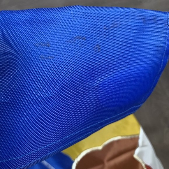 Christmas Angel Trumpet YARD Flag Red Blue 28x39 Nice Two Sided Vintage 1994 - Picture 3 of 3